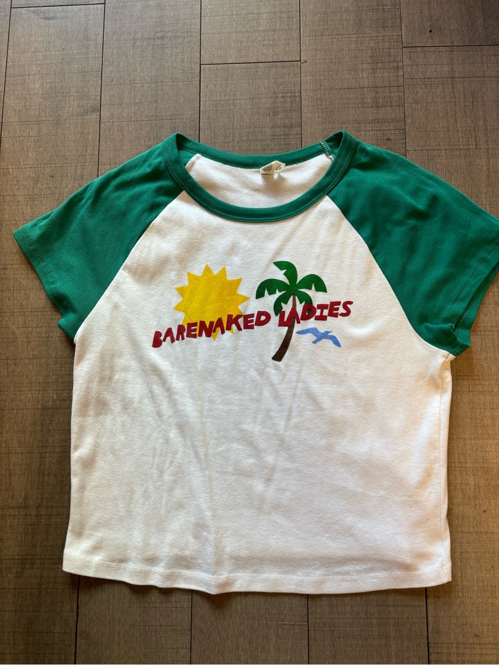 🦋2/40🦋Barenaked Ladies Band Merch 2026 Raglan Tee in Green and White